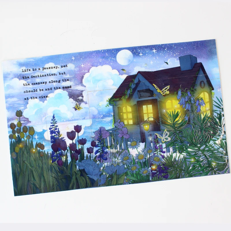 

10 м My House and Garden Day and Night PET Tape Background New Oct