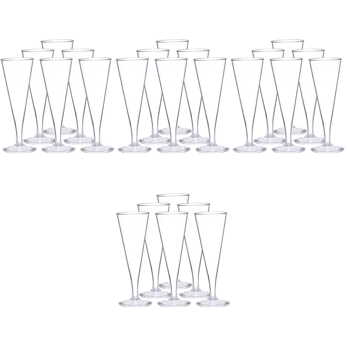 

24 Party Drinks Goblet Flutes Clear Drinks Cups Goblets Red Goblet Drinking Goblet Goblet