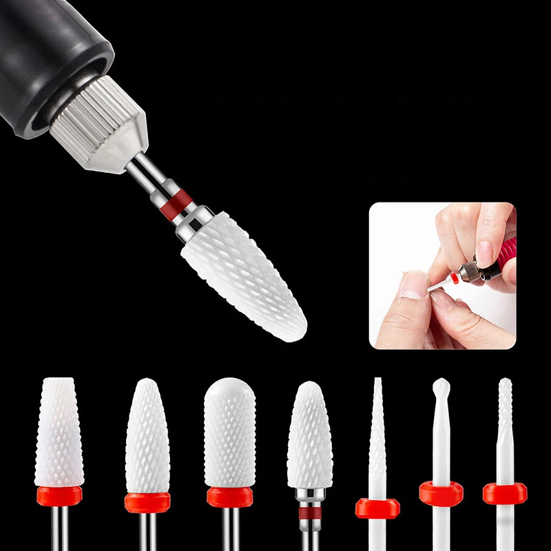 

1 шт. керамическая Вольфрамовая фреза для ногтей фреза для маникюра педикюра пилки для ногтей буфер оборудование для дизайна ногтей аксессуары