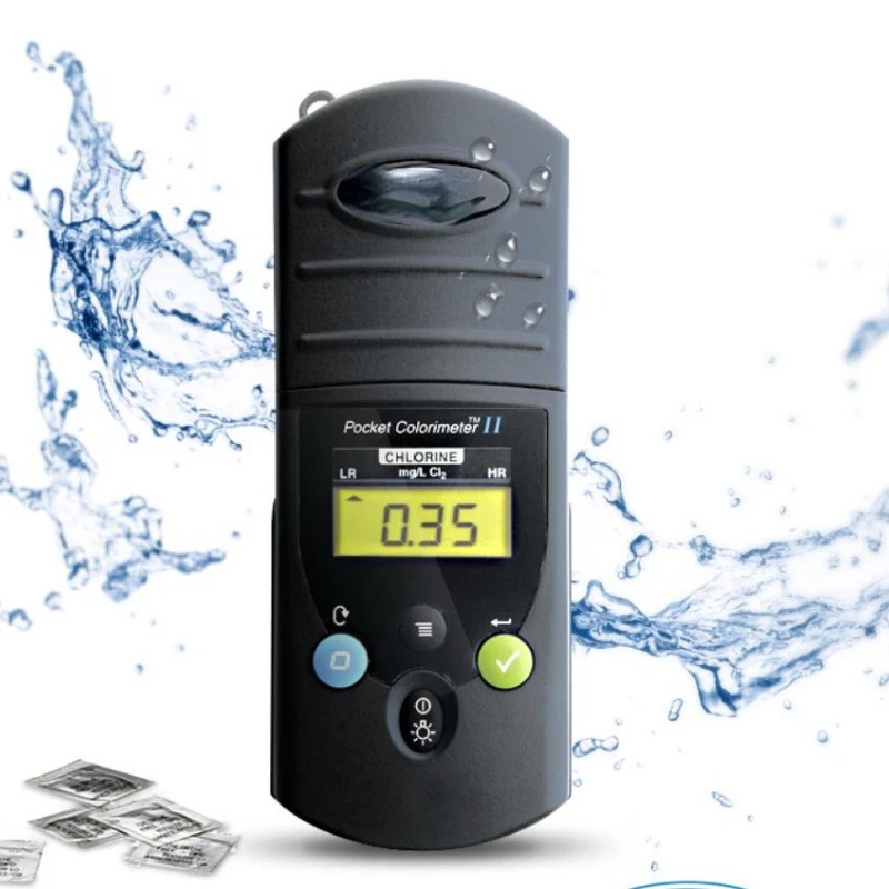 Pocket Portable Colorimeter Residual Chlorine Total Dioxide Water Quality Detector Package