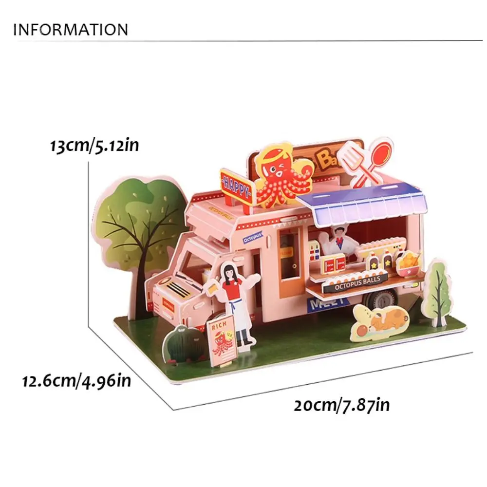 Магазин мороженого DIY Головоломка Кукольный домик Комната Мультяшный картон
