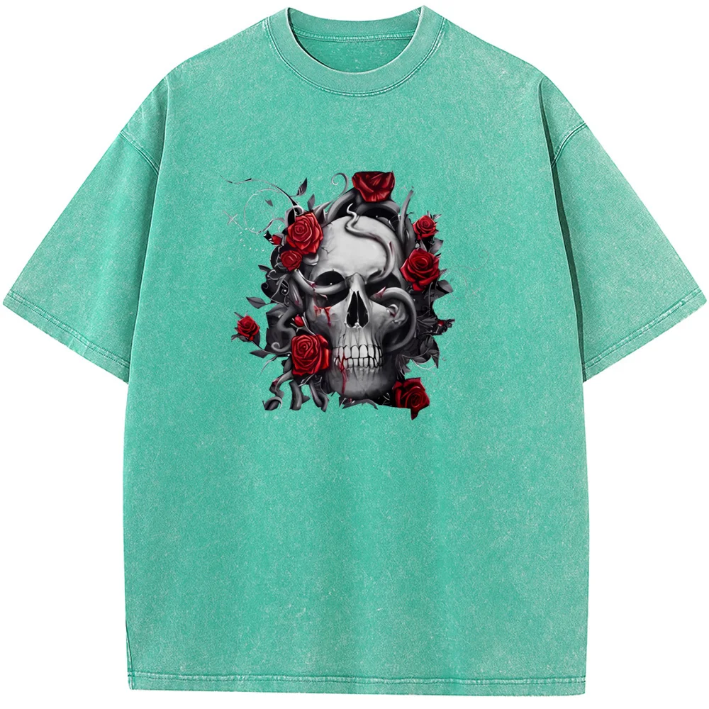 Мужская футболка в стиле хип-хоп промытая вареного старого стиля топ для