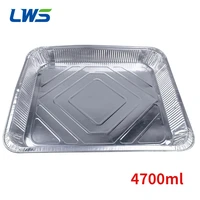 30pcs 4700ml disposable aluminum foil baking pans aluminum bbq grilling tray foil pans for outdoor grill or camping container