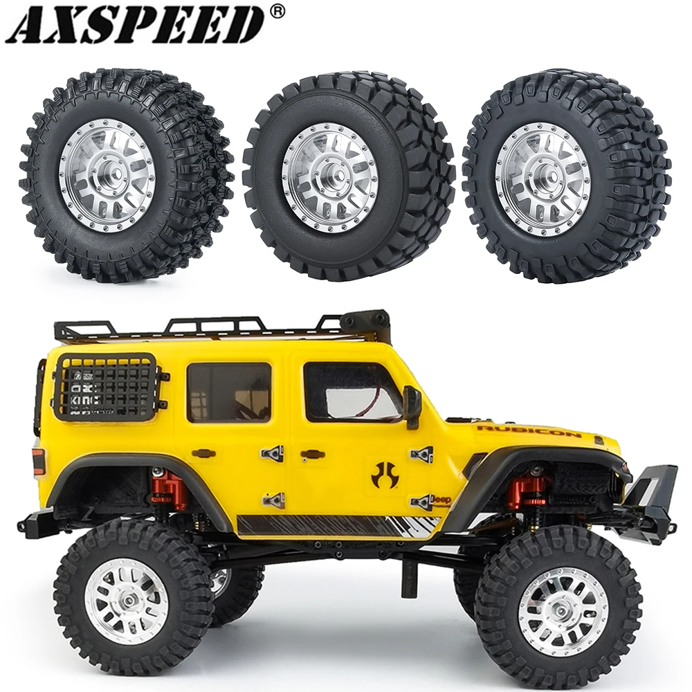 

AXSPEED 4 шт. 1,0 "комплект колесных шин Beadlock для 1/24 RC Гусеничный автомобиль Axial SCX24 90081 AXI00001 AXI00002 AXI00005 AXI00006