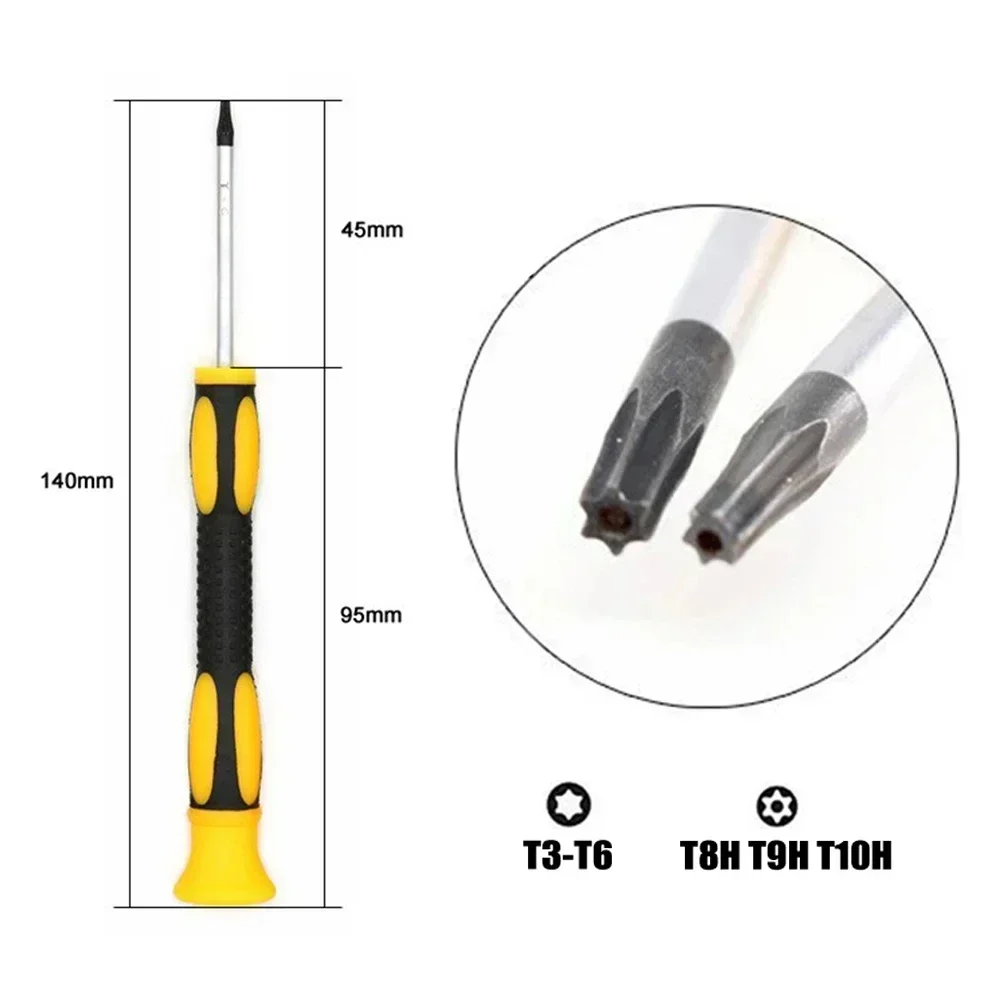 7 шт. отвертка Torx T3-T10H шестигранная со сверлом для отверстий мобильного телефона