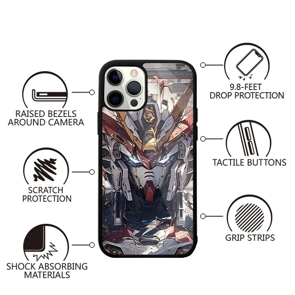 Классный чехол для телефона G-Gundam Сильный магнитный IPhone 16 15 14 13 Pro Max Plus 11 12 Mini
