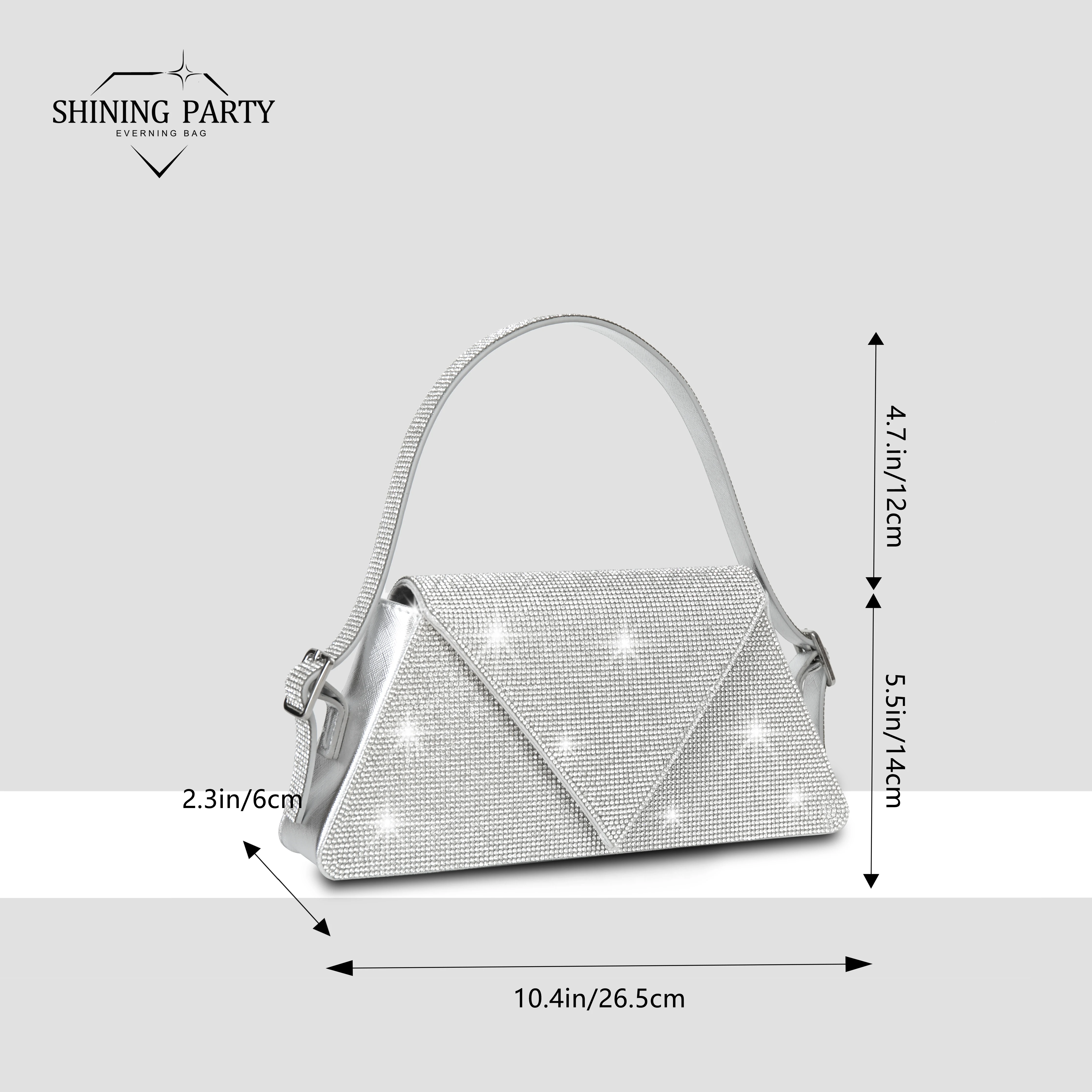 Модный Блестящий Клатч Для Женщин Маленькая Квадратная Сумка На Плечо Вечерние