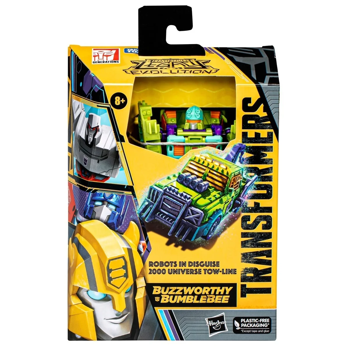 Hasbro Transformers Legacy Evolution Buzzworthy Robots Bumblebee в маскире 2000 Вселенная буксирная линия