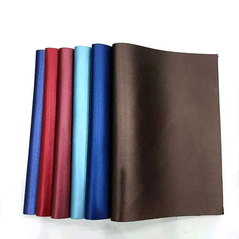 

XHT Glossy Shiny Solid Color Sheepskin Texture PU Vinyl Faux Leather Fabric Sheet for Making Cover/Shoe/Bag/