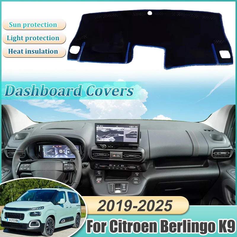 Фото Для Citroen Berlingo K9 2019 ~ 2025 Peugeot Partner Vauxhall Combo коврик для приборной панели автомобиля, коврик для приборной панели, солнцезащитный коврик, аксессуары для ковров №3