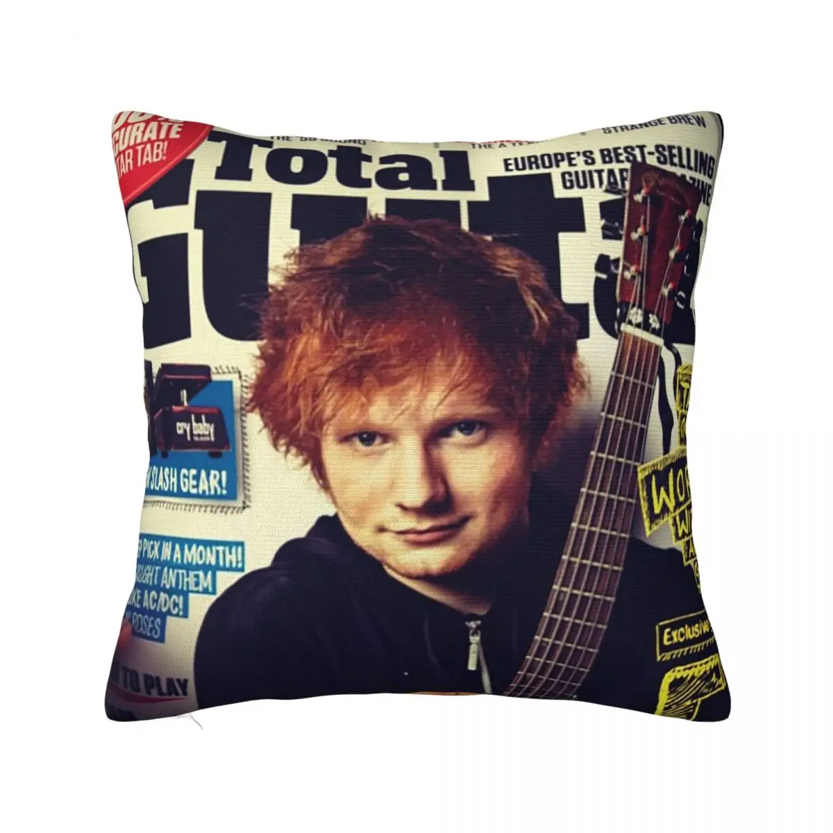 

Ed Sheeran Singer Pillowcase Printed Polyester Cushion Cover Gift Throw Pillow Case Cover Home Zipper 40X40cm