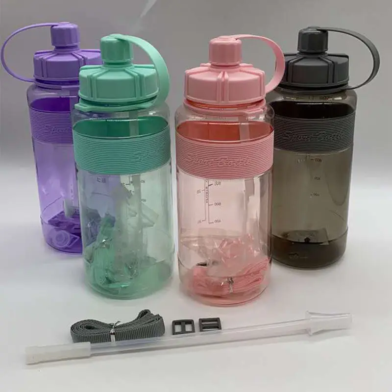 

Hot Sale Multi Candy Color Outlet Wholesale Pirce 500ml/1000ml Herbalife Nutrition Plastic Sports Water bottle with Straw