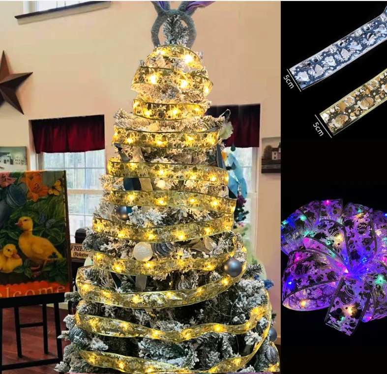 Лента Пасхальная гирлянда на батарейках для Пасхальной елки праздничный декор