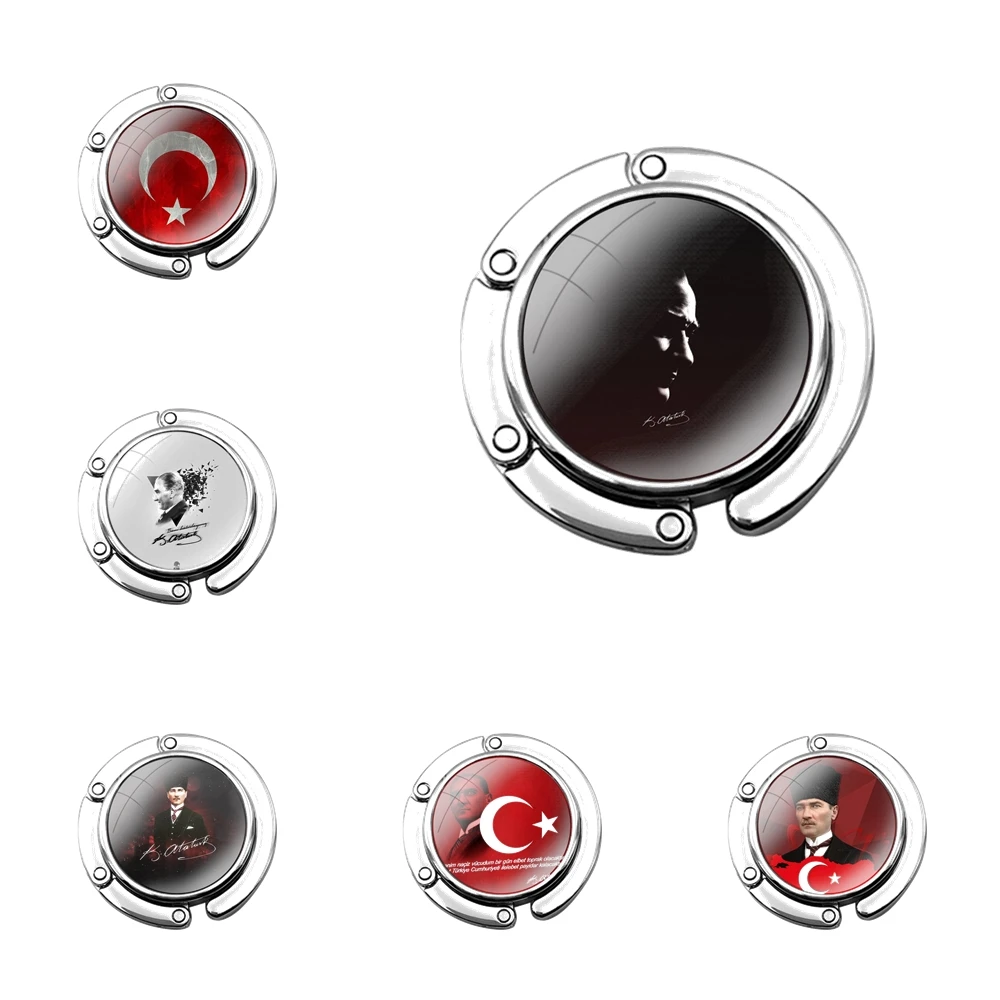 Турецкий Mustafa KemalAtaturk складной крючок для женского стола сумка хранения