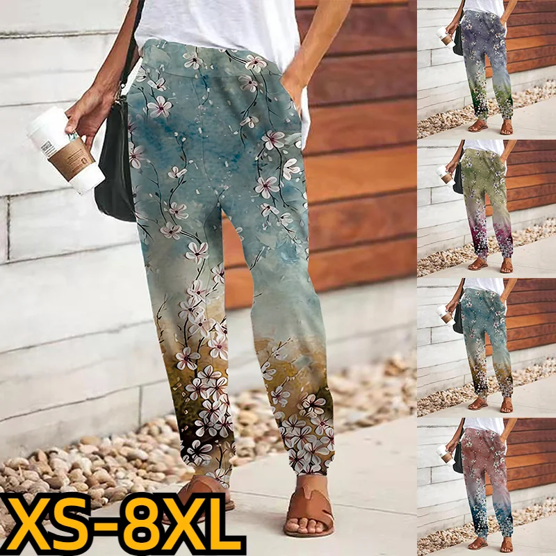 

Women's High Waist Pants Weekend Fashion Baggy Trousers 3D Print Pants Full Length Comfort Wide Leg Trousers Casual Sport Pants