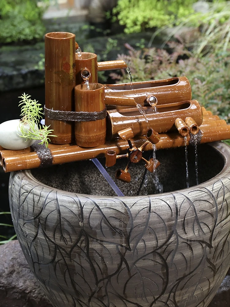 Бамбуковая трубка для очистки воды аквариум камень лоток рыбного хозяйства