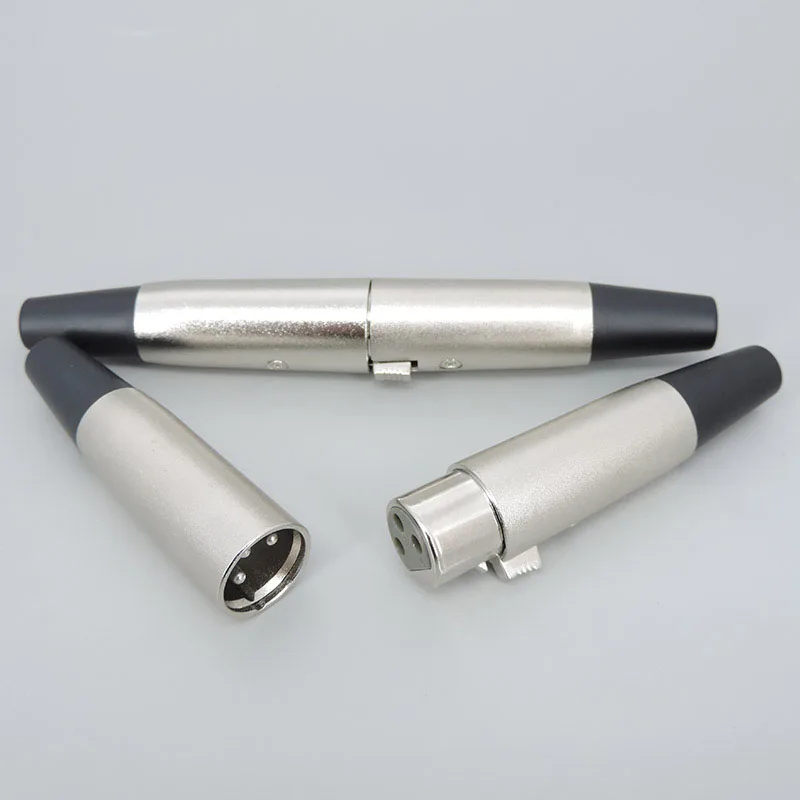 1 шт. металлический XLR 3-контактный разъем папа-мама адаптер для пайки