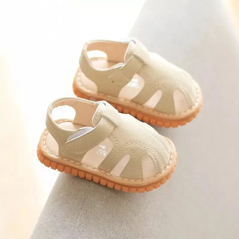

15-19 Baby Sandals Anti-Slip Soft Baby Toddler Shoes Through Gas 0-1 Years Old Children's Shoes Soft Little Girl Shoes