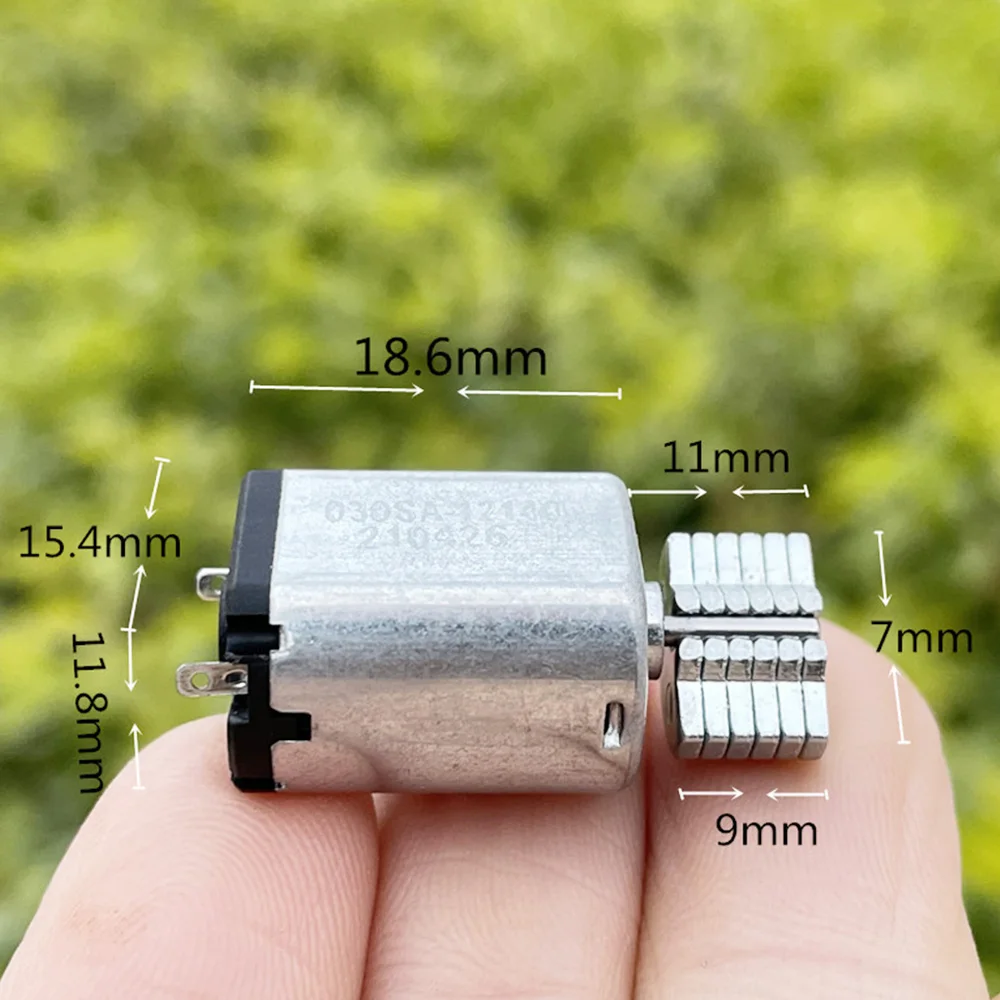 Микро-мотор-вибратор 030, 030SA-12140, вибромотор постоянного тока 3 в 3,7 в для мини-массажной палочки для красоты с серебряной эксцентриковой колесной головкой