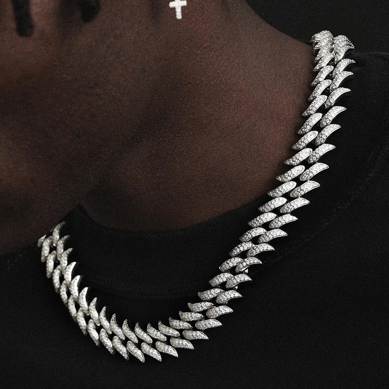 

New Iced Out Cuban Link Chain Hip Hop Miami Micro Pave Cubic Zirconia Charm Necklace For Men Women Rapper