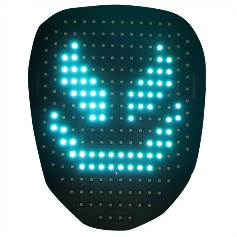 

2023 New Halloween LED Mask Gesture Luminous Mask Face Change Sensing Party Performance Atmosphere Prop