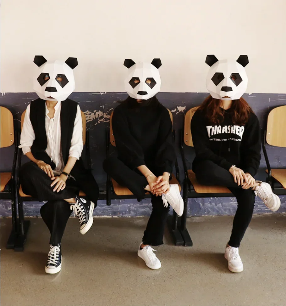 Аксессуары для косплея яркая маска панда медведь костюм головной капюшон 3D