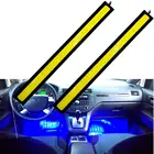2 шт. 17 см 2Row светодиодный COB Яркий Универсальный DRL светодиодный дневные ходовые огни Автомобильные лампы внешнего освещения авто водонепроницаемый автомобильный Стайлинг NEZABIVAYMASKU Скидка 150 рублей при зака