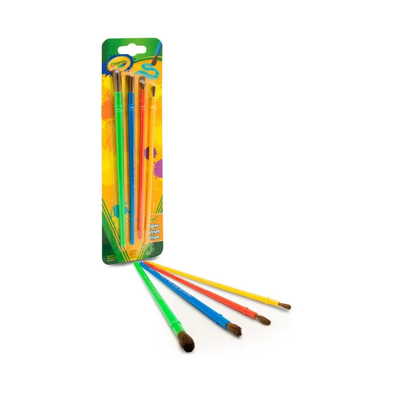 Crayola 4 предмета искусства и (05-3515) Большие кисти для рисования (05-3521)