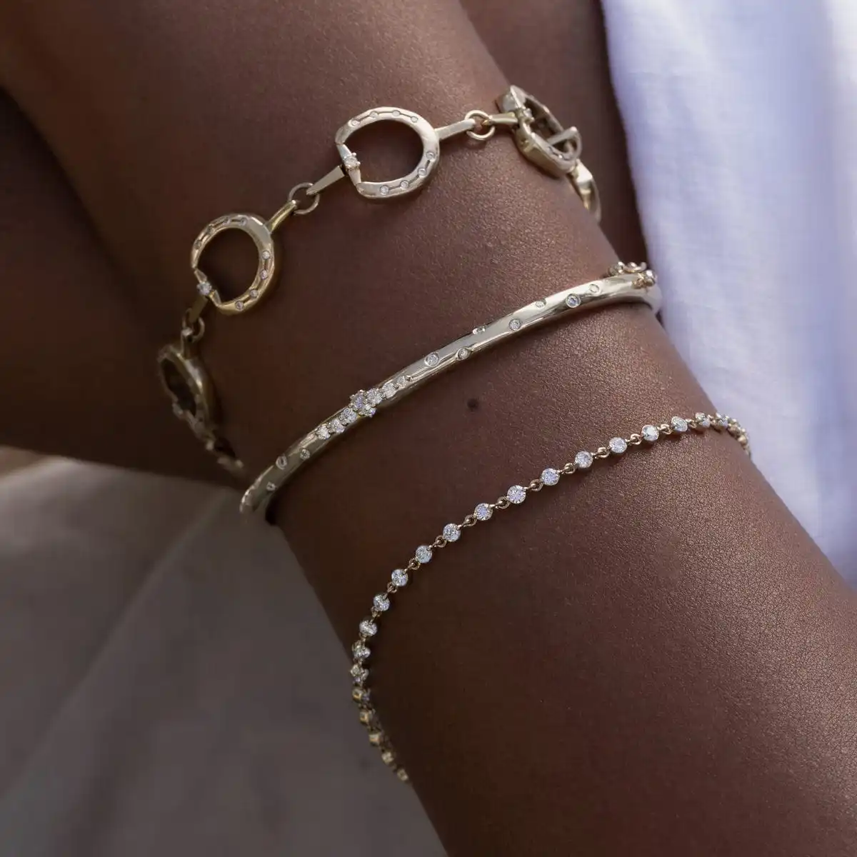 

Luxury S925 Sterling Silver Diamonds Wrap Bracelet for Women