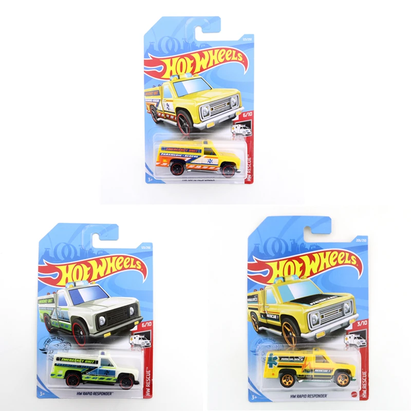 

2019-123 HW RAPID RESPONDER Original Hot Wheels Mini Alloy Coupe 1/64 Metal Diecast Model Car Kids Toys Gift