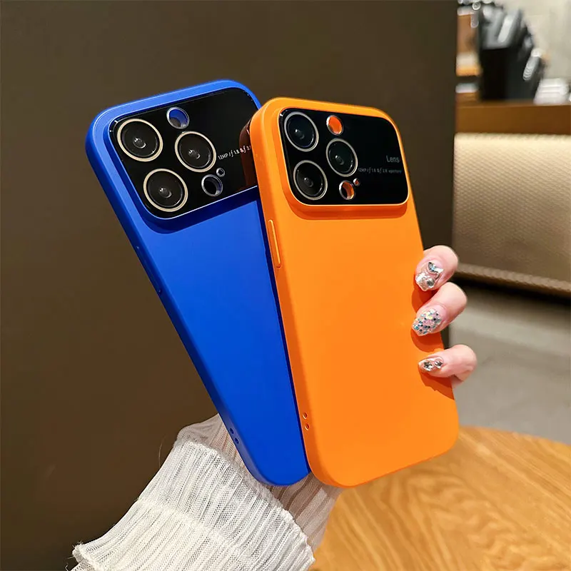 

Роскошный Новый жесткий чехол из поликарбоната для iPhone 12 13 14 ProMax 12 13 14 Pro с большим объективом со стеклянной защитной крышкой для камеры