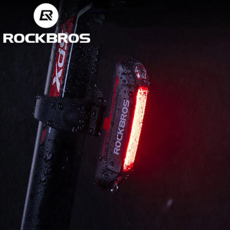 

Rockbros official store Bike Rear Light Waterproof LED USB Rechargable Taillight Safety Saddle Back Light Warning Rear Light