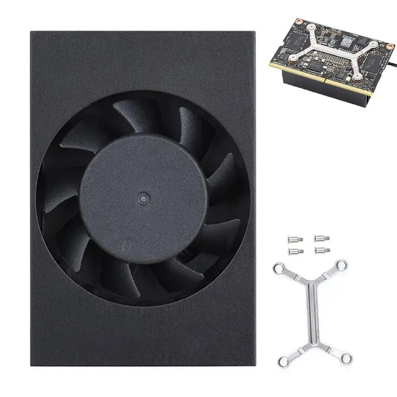 

X-FAN-PWM Cooling Fan For Xavier NX With Elastic Bracket And Height-Limited Screws Aluminum Radiator With Fan Speed Adjustable