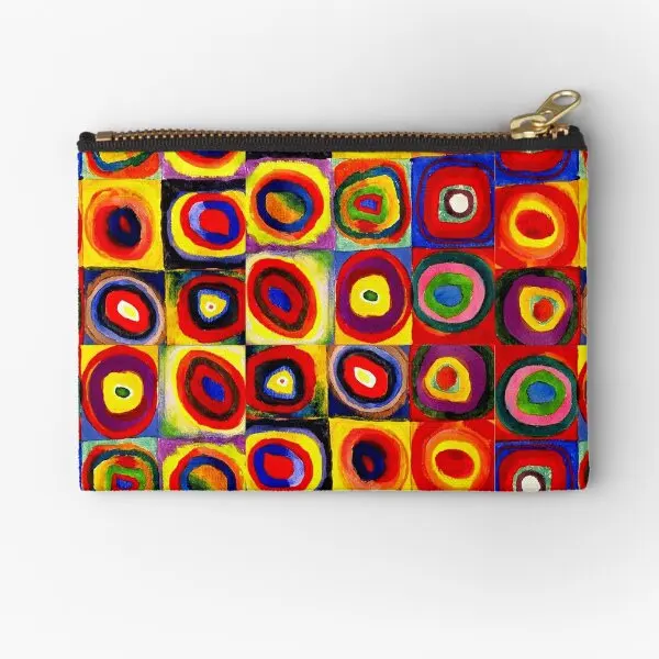 

Kandinsky Modern Squares Circles Colorfu Zipper Pouches Panties Storage Cosmetic Wallet Men Bag Coin Underwear Women Pocket Key