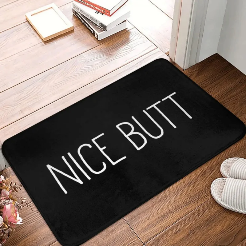 

Bathroom Mat Nice Butt Black Doormat Kitchen Carpet Outdoor Rug Home Decor