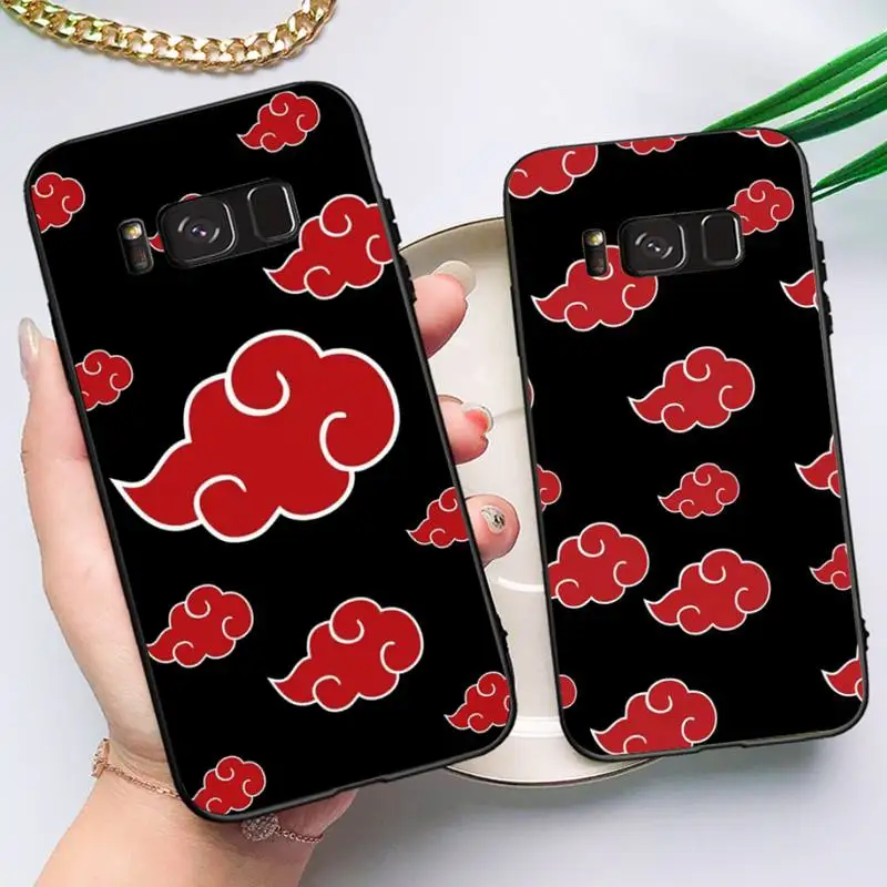 

BANDAI Anime Naruto Akatsuki Cloud Icon Phone Case for Samsung Note 5 7 8 9 10 20 pro plus lite ultra A21 12 72