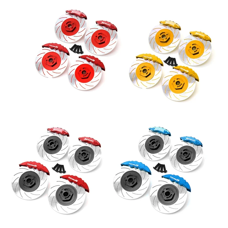 

4Pcs Metal 12Mm Wheels Hub Rim Brake Disc Caliper for 3RACING Sakura D5S D5 1/10 RC Car Upgrade Parts