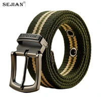 canvas military tactical belt man alloy pin buckle stripe casual jeans belts women high quality outdoor belts130 140 150 160cm