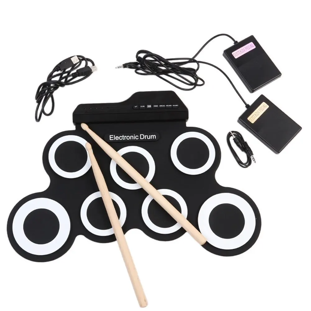 

Professional Portable Electronic Drum Set Electronic Drums Musical Instrument Practice Pad Perkusja Elektroniczna Music Pad