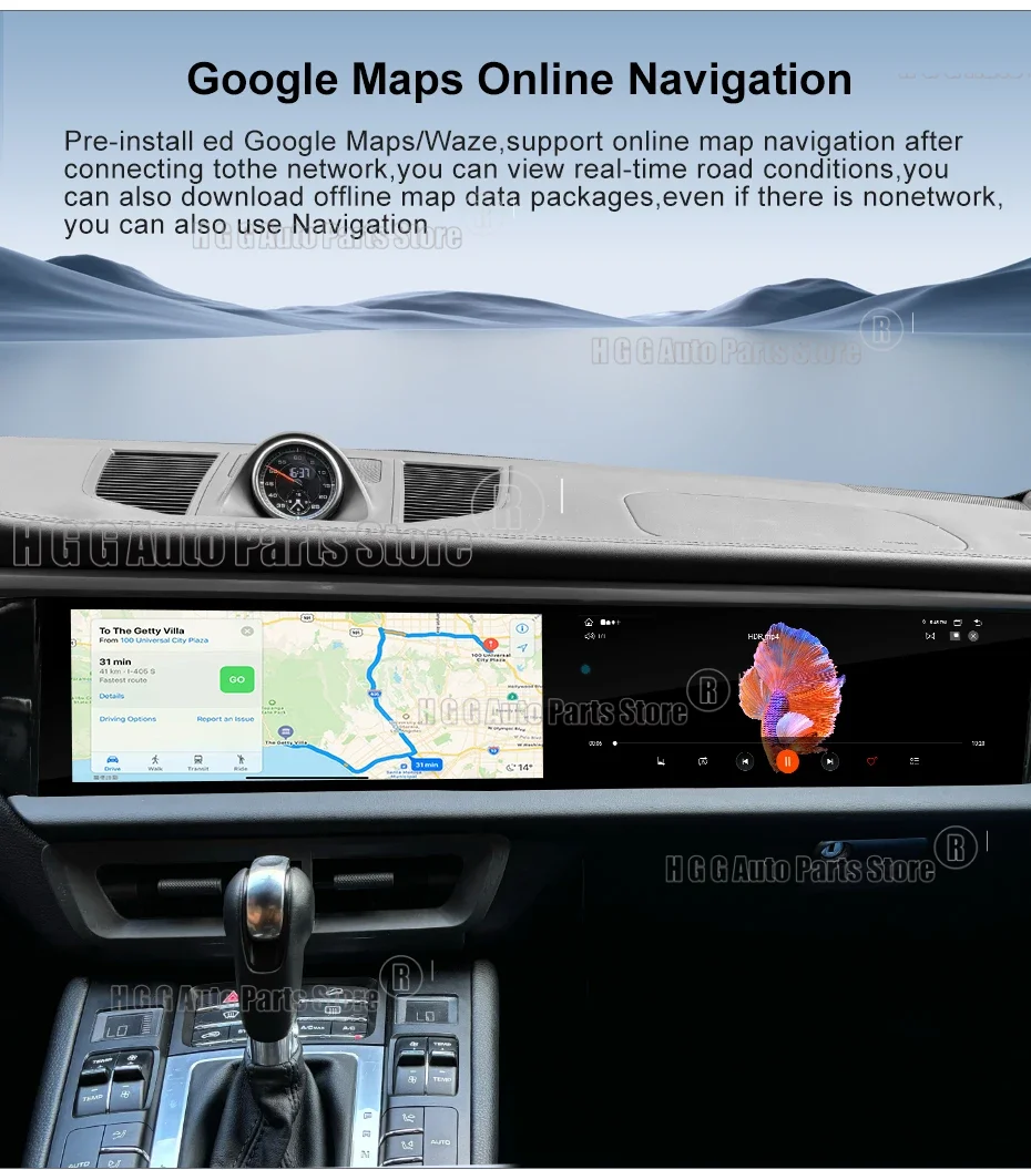 Фото Автомагнитола Android 2din для Porsche Macan 2011-2017, мультимедийный видеоплеер HU 8G+256GB, 4G LTE, беспроводной Dual Screen, BT, Carplay №5