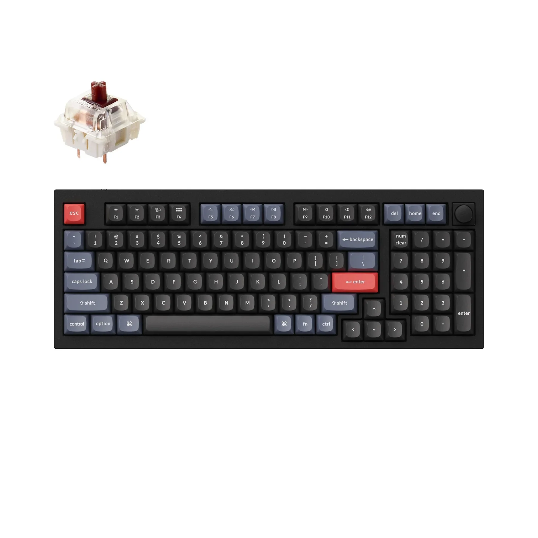 Keychron Q5 Knob QMK Fully Assembled Custom Mechanical 1800 Compact Layout Keyboard W/ Gateron G Pro Switch