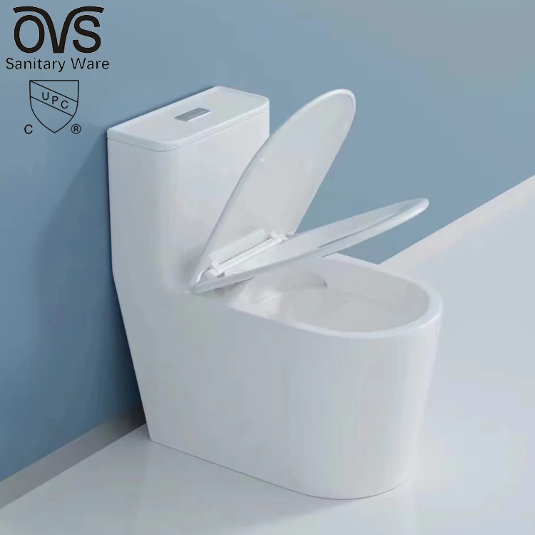 Фото Унитаз-моноблок Airow OVS CUPC для коммерческого использования в Северной Америке, с S-образным сифоном, для ванной комнаты №4