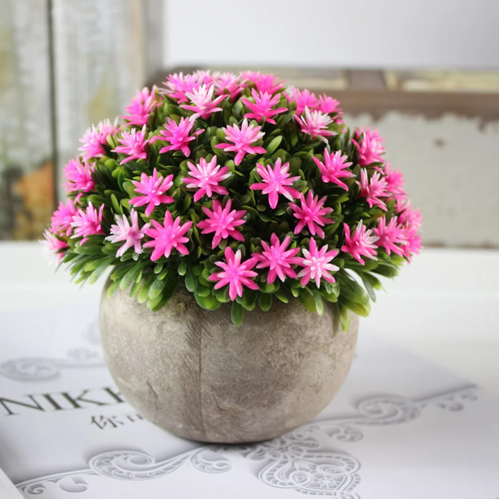 

4pcs Ornaments Decor Beautiful Flower Grass Potting for Garden