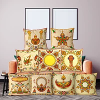 yellow bohemian pillows case for living room double bed cushions cover home boho decor pillowcase 40x40 cm 45x45 garden chair