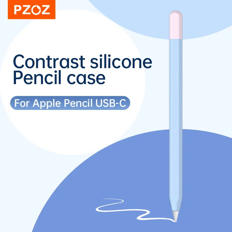 Фото Чехол PZOZ для Apple Pencil (USB-C), чехол для планшета, защитный чехол для стилуса, портативный мягкий силиконовый чехол №3