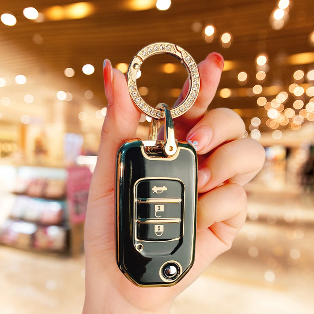 

TPU Car Remote Key Case Cover Shell For Honda Civic HRV CRV XRV CR-V Crider Odyssey Pilot Fit Accord Protector Accessories