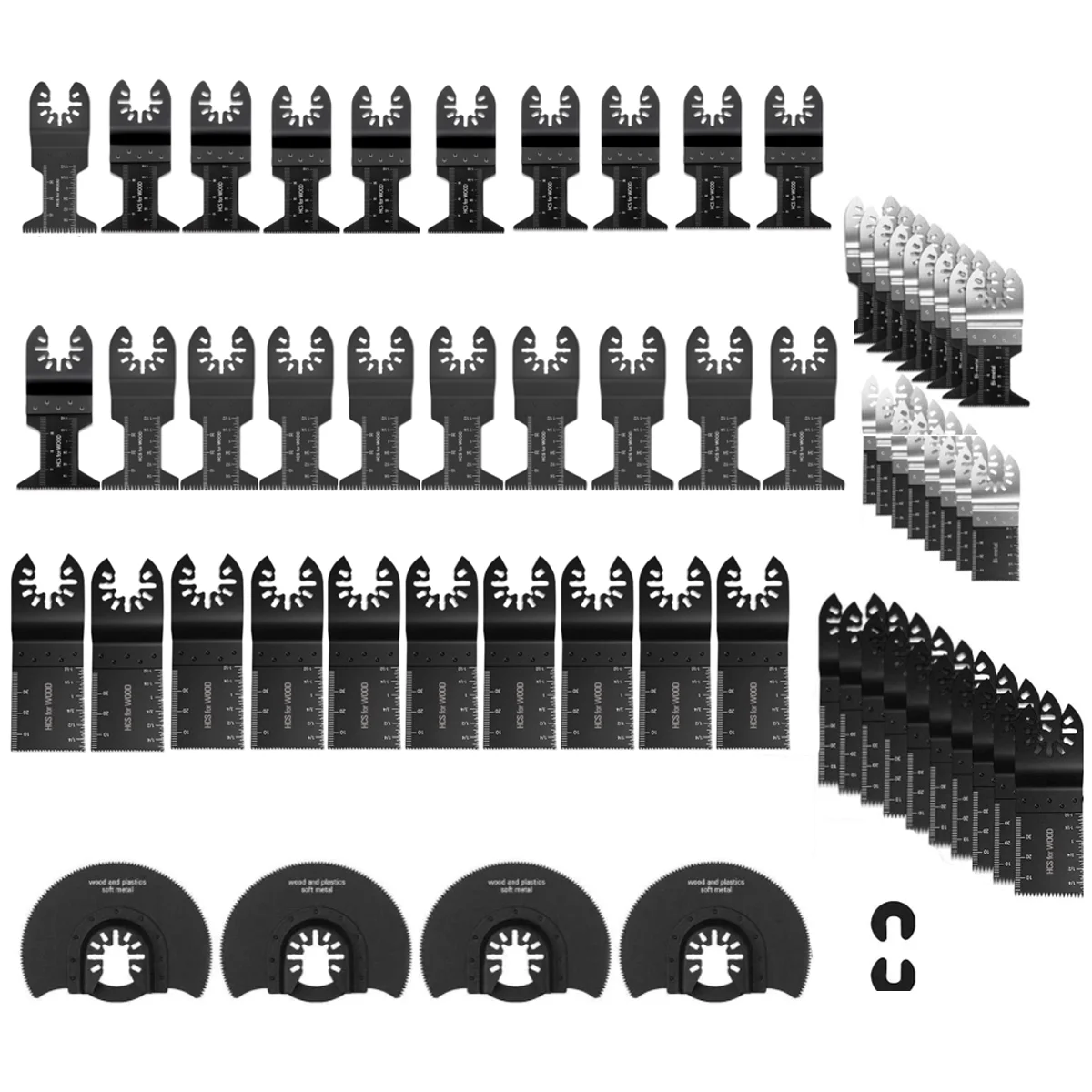 

64 шт. Осциллирующие лезвия пилы HCS/ HSS многофункциональное лезвие пилы быстросъемное высокоточное биметаллическое лезвие пилы аксессуары для электроинструмента