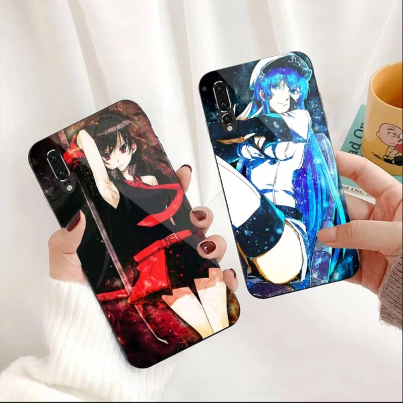 Чехол Akame Ga Kill Esdeath для телефона Huawei P50 P40 P30 P20 Pro Mate 40 30 20 Pro Nova 9 8 7 PC, стеклянный чехол для телефона