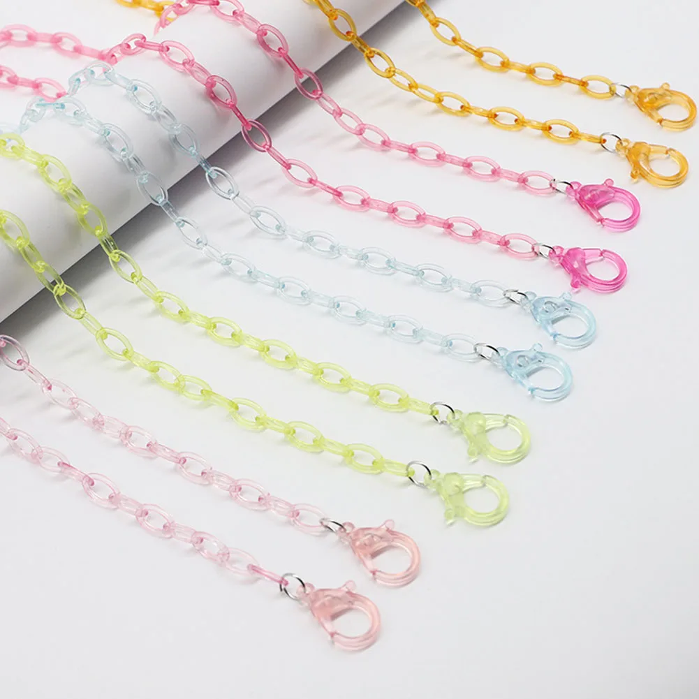 

Lovely Children Glasses Chain Creative Candy Color Transparent Acrylic Anti-lost Face Mask Sunglasses Lanyard Strap Jewelry Gift