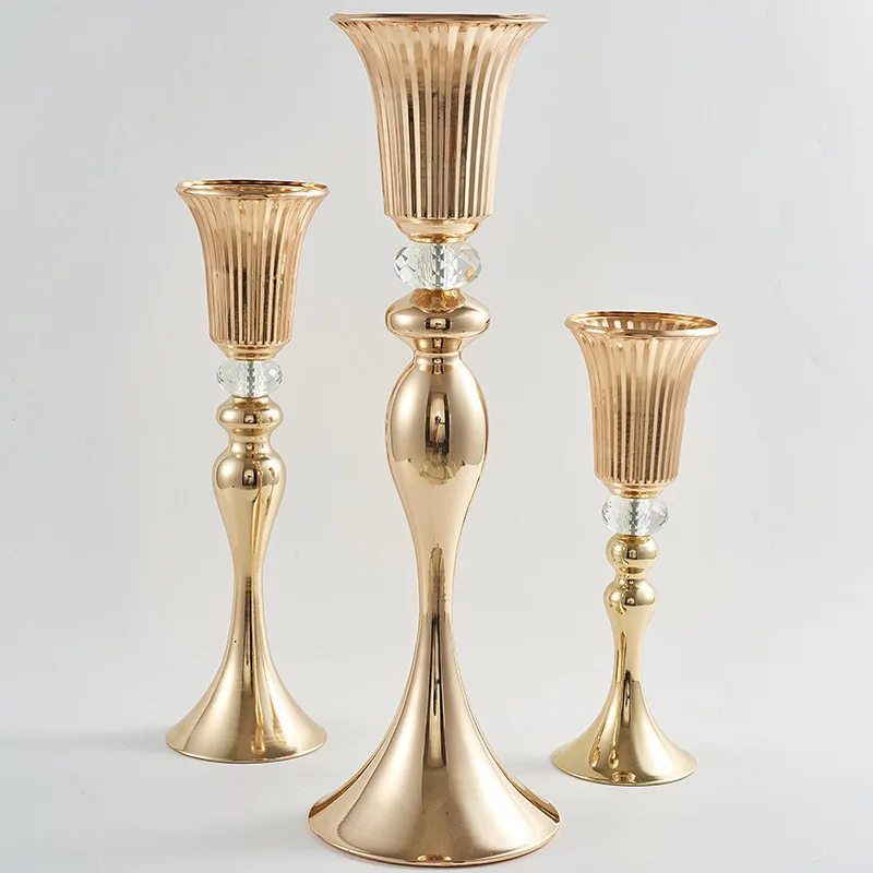 

10 Wedding Table Gold Vases, Acrylic Vases, Wedding Party Home Decor